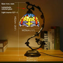 Axyaa Tiffany Table Lamp - Elegant Retro Stained Glass Desk Lamp for Home and Hotel