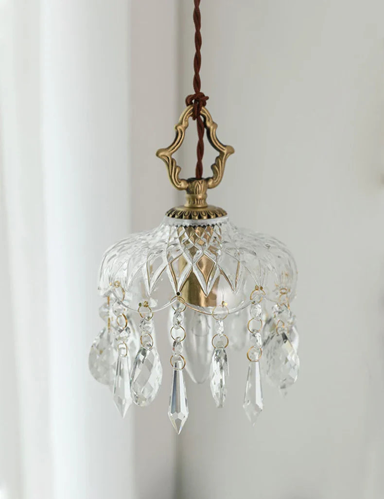 Axyaa Medieval Crystal Wall Lamp Bedroom Living Room Luxury French Glass Lights
