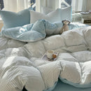 Axyaa Stripe Style Bedding Set: Soft Duvet Cover, Comfortable Sheet Set, & Pillowcase