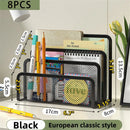 3-Tier Black Metal Mesh Desk Organizer by Axyaa for Documents, Books & Magazines