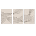 Beige Line Minimalist Canvas Painting Bohemia Abstract Posters by Axyaa