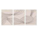 Beige Line Minimalist Canvas Painting Bohemia Abstract Posters by Axyaa