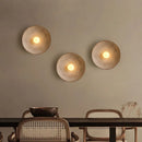 Axyaa Round Resin Wall Lamp with Plastic Ball Lampshade, LED Sconce for Bedroom, Corridor