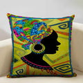 Axyaa African Woman Ethnic Cushion Cover 45x45cm