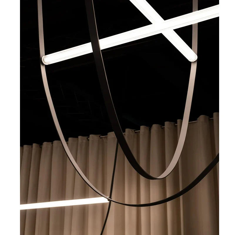 Axyaa Nordic Art Line Chandelier for Modern Living Spaces