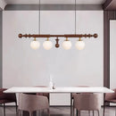 Axyaa Solid Wood Pendant Light, Wabi Sabi Style for Home, Restaurant, and Bar