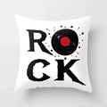 Axyaa Geometric Throw Pillow Cover Set in Red, Blue, and Gray