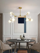 Axyaa Branch Glass Ball Chandelier: Modern Kids Room Pendant Light for Home Decor