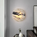 Axyaa Round Stone Wall Light 30cm LED Sconce for Hotel Parlor Bedroom