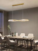 Axya Spiral Pendant Chandelier - Luxury LED Lighting for Dining Room