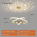Axyaa Nordic Starry Sky Chandelier Black Golden LED Pendant Lights with Remote Control