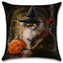 Axyaa Happy Halloween Dog Cat Linen Pillow Covers Cushion Cover Home Decor Pillowcase