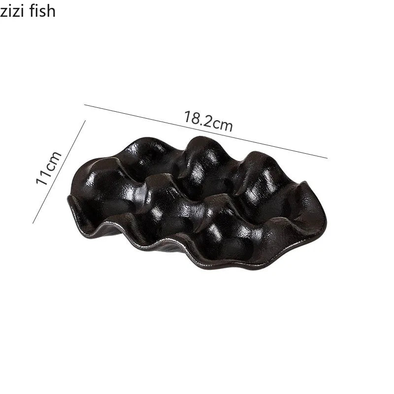 Axya Ceramic Egg & Candy Tray, Specialty Tableware for Molecular Cuisine