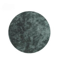Axyaa Green Plush Round Carpet for Modern Minimalist Home Decor