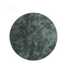 Axyaa Green Plush Round Carpet for Modern Minimalist Home Decor