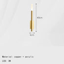 Axyaa Nordic Minimalist Wall Light Art Deco Sconce Brass Acrylic Lamp