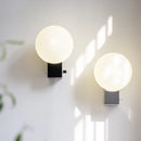Axyaa Glass Ball Wall Sconce Light with G9 Bulb & Metal Base