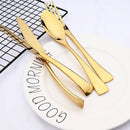 Axyaa 20-Piece Gold Stainless Steel Flatware Cutlery Set