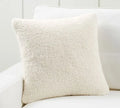 Axyaa White Plush Cushion Cover: Designer Nordic Pillow for Living Room Decor