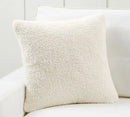 Axyaa White Plush Cushion Cover: Designer Nordic Pillow for Living Room Decor