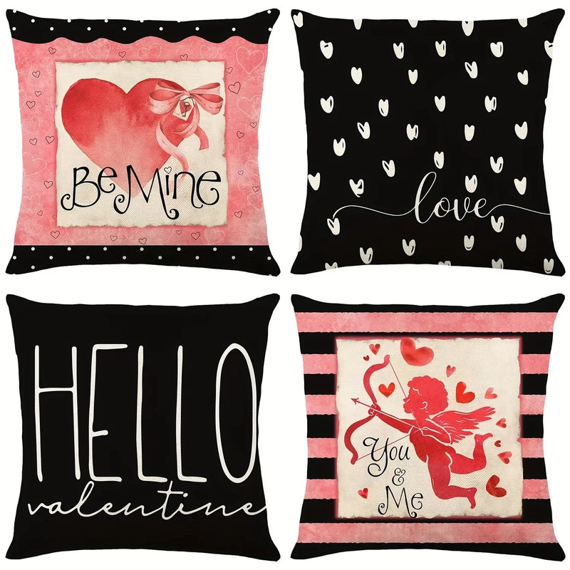 Axyaa Little Angel Love Arrow Pillowcase: Home Room Sofa Cushion Cover Gift