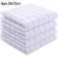 Axyaa Cotton Kitchen Towels Set of 4, Ultra Soft Absorbent Dishcloths