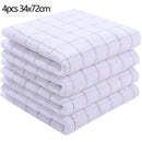 Axyaa Cotton Kitchen Towels Set of 4, Ultra Soft Absorbent Dishcloths