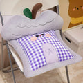 Axyaa Checkered Cloth Apple Cushion: Cute, Thick, Warm, Ground Pedestal Cover