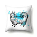 Axyaa Cartoon Animals Plush Cushion Cover 45x45cm Cute Cats and Dogs Pillowcase