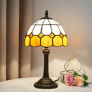 Axyaa 8 Inch Stained Glass Table Lamp - Mediterranean Series