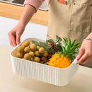 Axyaa Plastic Refrigerator Organizer Storage Box for Kitchen Fruit Vegetable Container