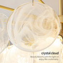 Axyaa Modern Black Gold Copper Chandelier: Nordic Living Room & Restaurant Light