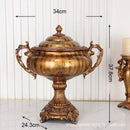 Axyaa Resin Relief Decor Jar: European Style, Retro Storage Vase & Handicraft for Home Decor