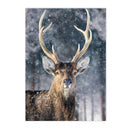 Axyaa Winter Snow Animals Canvas Wall Art Print for Living Room