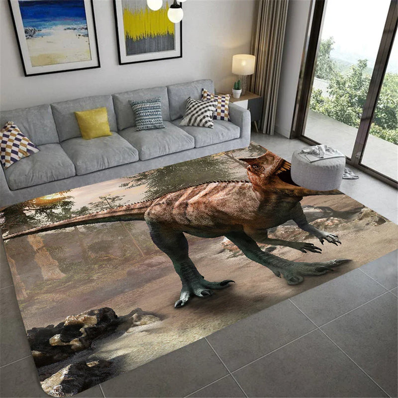 Axyaa Dinosaur Fossil 3D Floor Mat: Premium Design for Living Room & Children's Bedroom