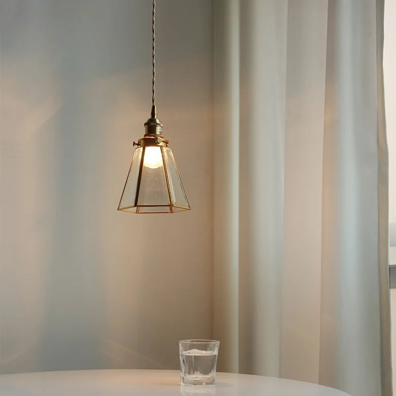 Axyaa Clear Glass LED Pendant Lights - Nordic Modern Decor Loft Restaurant Hanging Lamp