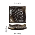 Axyaa Hammer Pattern Ceramic Sushi Dessert Snack Plates for Molecular Cuisine