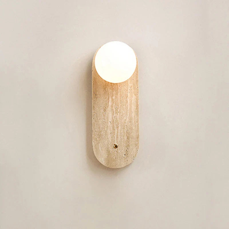Wabi Sabi Style Stone Wall Sconce Lamp for Nordic Home Decor by Axyaa