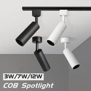 Axyaa LED Narrow Beam Track Lamp 3/7/12W COB Adjustable Rail Spotlight Track Lighting