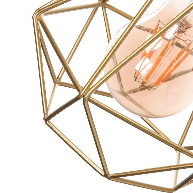 Axyaa Metal Wire Cage Pendant Light Cover Industrial Style for Ceiling Hanging Lamp