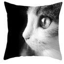 Axyaa Cute Cat Dog Pillowcase 45*45cm Bedroom Sofa Decor White Black Animal Pillowcase