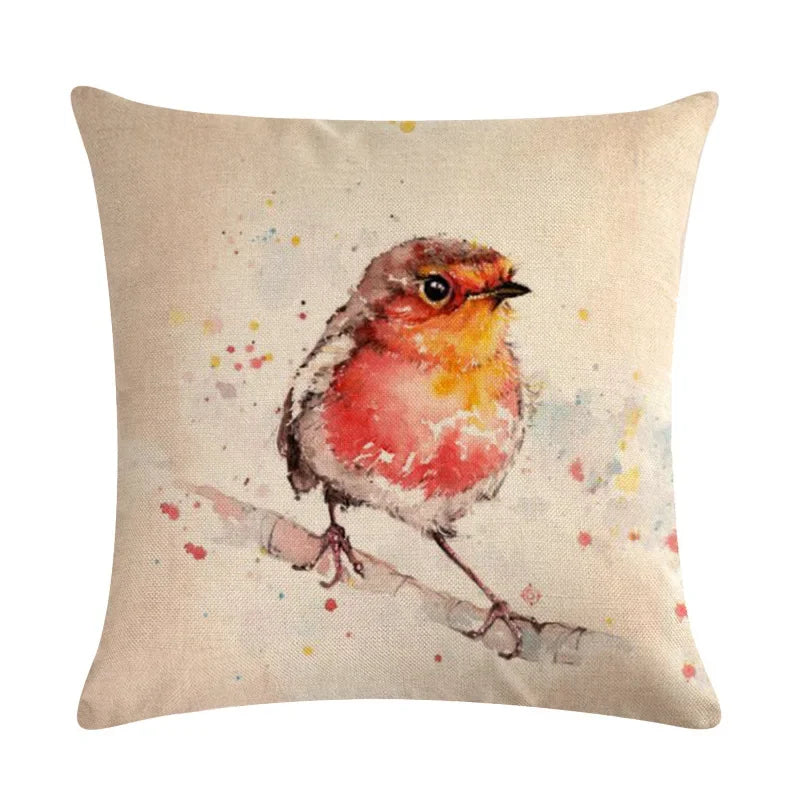 Animal Print Linen Pillowcase by Axyaa - Home Decor Cushion Cover