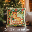 Christmas Santa & Deer Pattern Pillow Covers by Axyaa - Sofa Bedroom Car Cushion Cover