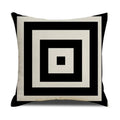 Axyaa Geometric Cotton Linen Cushion Cover - Decorative Sofa Throw Pillow Cover