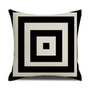 Axyaa Geometric Cotton Linen Cushion Cover - Decorative Sofa Throw Pillow Cover