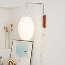 Axyaa Japanese Style Pull-string Wall Lamp for Study Room and Bedroom