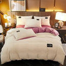 Axyaa Plush Duvet Cover Set - Cozy Winter Bedding for Double Bed