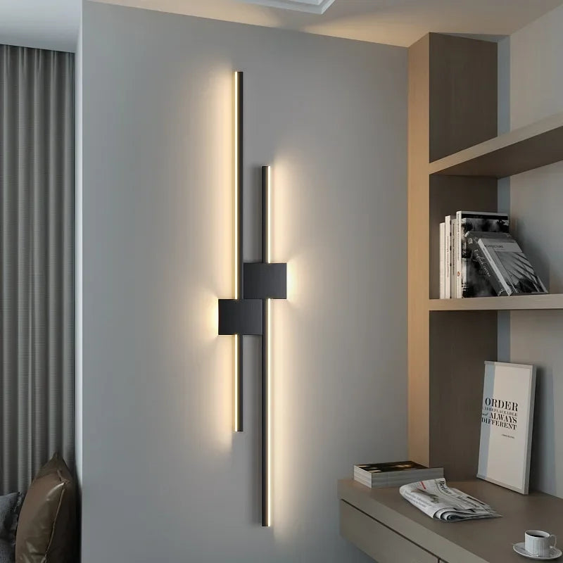 Axyaa Black LED Wall Lamp Modern Sconce Light for Home Decor