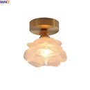 Axyaa Glass Copper LED Ceiling Light - Modern Kitchen Chandelier