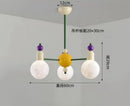 Axyaa White Glass Metal LED Chandelier: Modern Kitchen & Bedroom Pendant Lamp